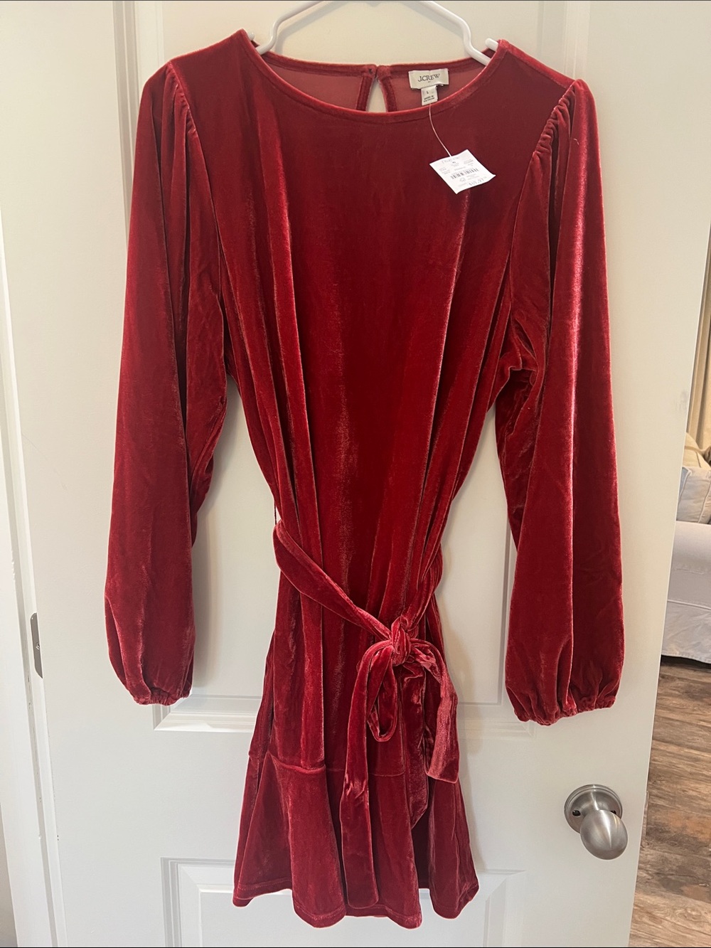 Jcrew factory red holiday dress